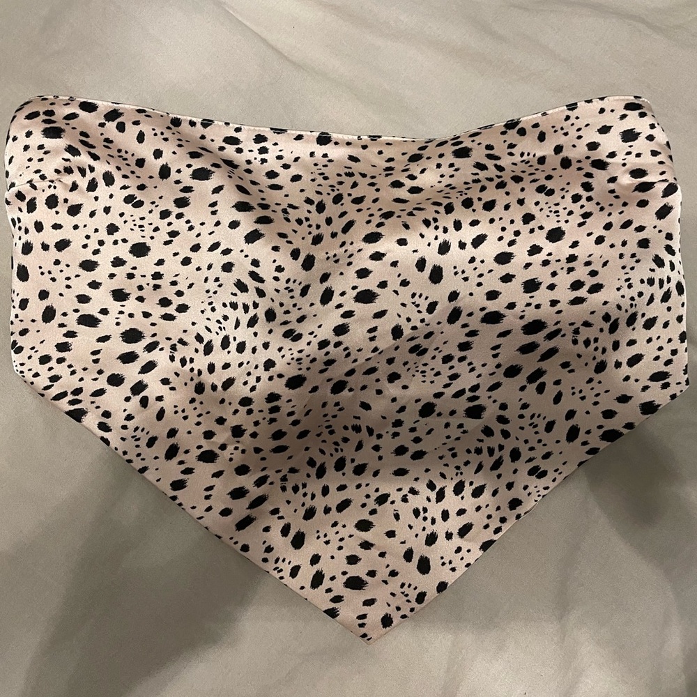 Forever 21 Satin Open Back tube top